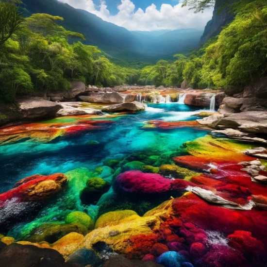 Река Каньо-Кристалес в Колумбии